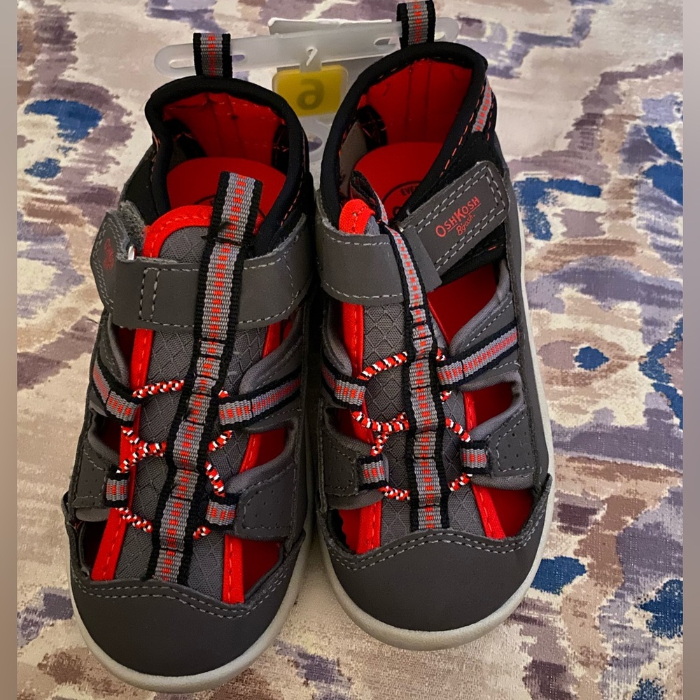 OshKosh B'gosh Kids' Red and Gray Sandals